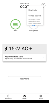 Connected - Support Menu