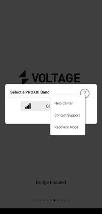 Select Wristband - Support Menu